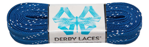 Derby Laces Blue 108 Pulgadas De Encaje De Patín Encerado .