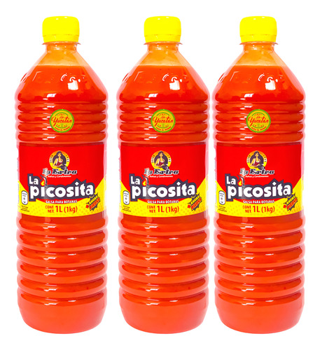 3 Salsas La Picosita Para Botanas De Yucatán De 1lt C/u