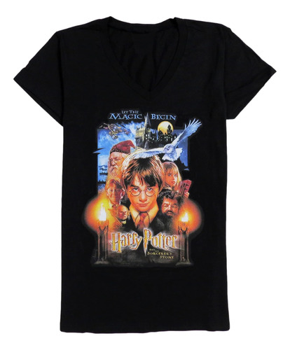 Camiseta Con Cuello En V De Harry Potter Juniors Sorcerers S