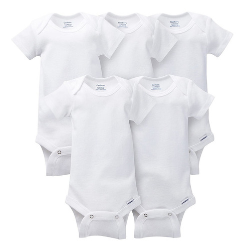 Bodies Bebe Set De 5 Bodys De Manga Corta Unisex Gerber