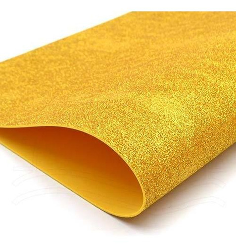 Placa De Eva Glitter 40 X 60cm | Make + Cor Ouro
