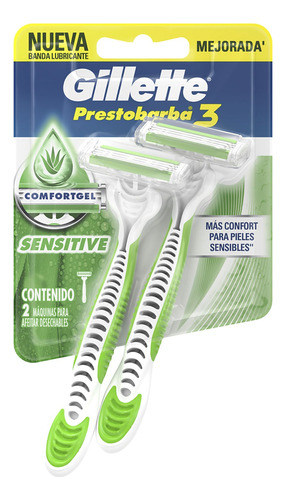 Máquina De Afeitar Gillette Prestobarba Sensitive 2 U