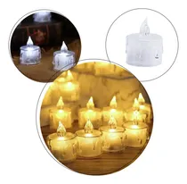 Comprar Velas Led Derretida Acrílico Con Pila Luz Calida Pack X24