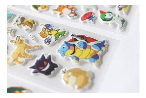 Imagen 4 de 5 de Pokemon Stickers Set De 6 Unidades Surtido Aleatorio