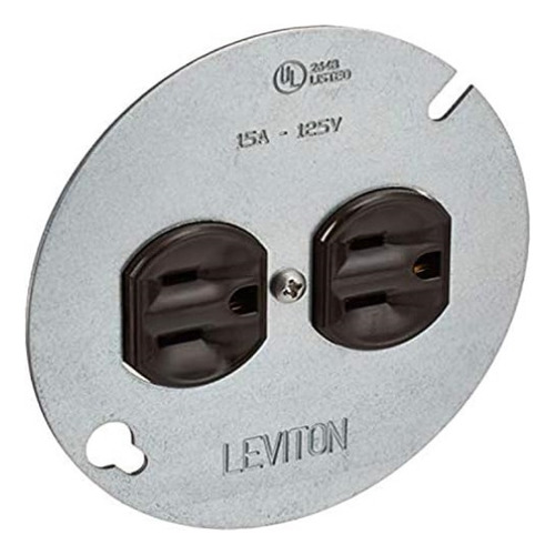 Leviton Amp 125 V, Receptáculo Dúplex, Con 4 Cubiertas De Me
