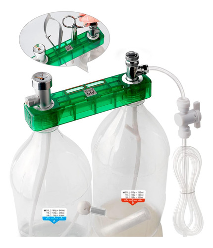 Kit De Sistema Generador De Co2 Clscea Diy Con Válvula De Se