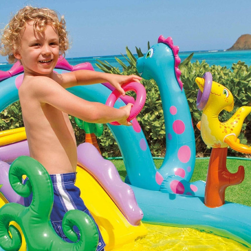 Imagen 6 de 8 de Play Center Juego Inflable Dinoland Intex 333x229x112cm