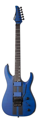 Guitarra eléctrica Schecter Banshee GT FR de caoba satin trans blue con diapasón de ébano