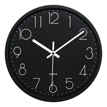 Comprar Reloj De Pared Negro Sin Tictac Silencioso Reloj Redondo De 