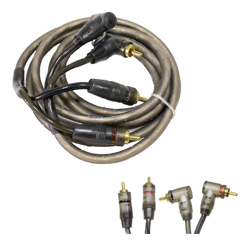 Cable De Audio Y Video Avc 2x2 Rca Plug X Plug En L 1,8mts