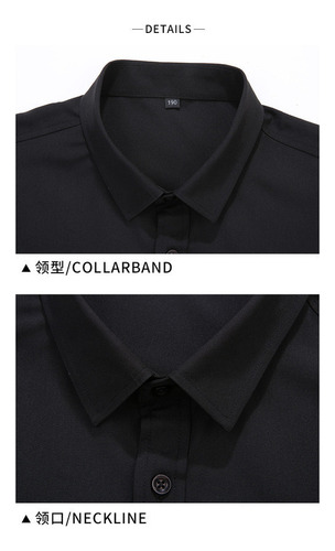 Camisa Elástica Manga Larga Para Hombre Talla Grande