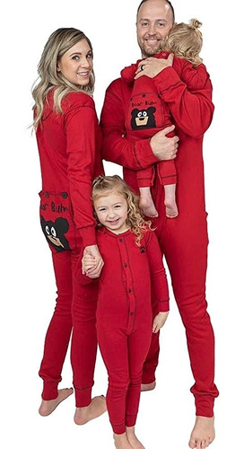 Pijamas Diseño Rojo Navidad Talla 6 Meses