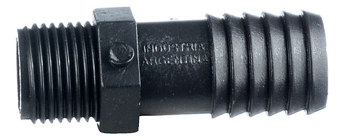 Espiga Rosca Macho Reduccion 3/4 A 1/2 P/ Manguera Pack X10 Color Negro