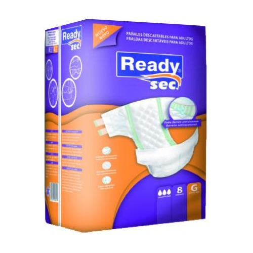 Pañales Para Adultos Readysec Talle Grande X8 Unidades