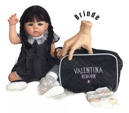 Bebe Reborn Menina Girafinha Valentina 45 cm - Corpo 100% Vinil