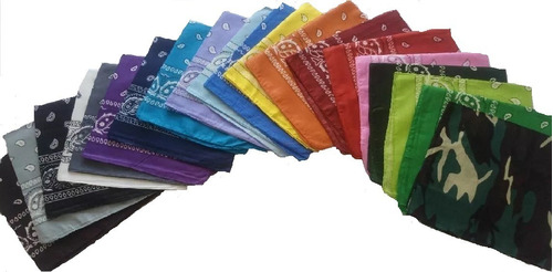 Bandanas Pañoletas De Bacterias, 20 Colores. Compra Mínima 3