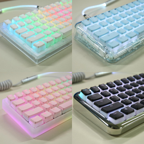 Keycaps Keycap Set Oem Para 61/68/71/84/87/104 Teclas Preto