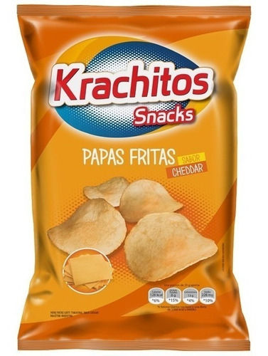 Papas Fritas Krachitos Cheddar 65g X20un- Kiosco Full7x24