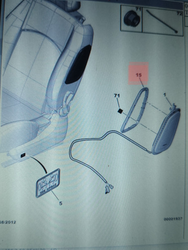 Marco Airbag Lateral Derecho Peugeot 206 207 Hoggar Original