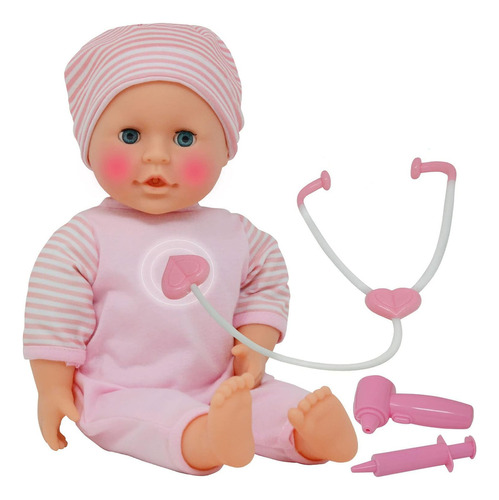 Bebe Interactivo Doctora Rosa 14 Luces Sonido Accesorios 