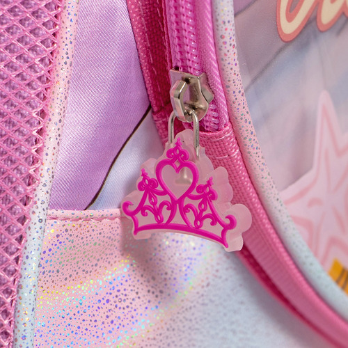 Kit Mochila Princesas Lonchera Lapicera Original Primaria Rosa Rosa