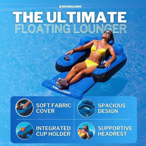 Colchón Flotante Swimline Original Para Pileta Cubierto De