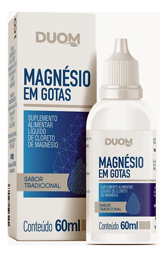Cloreto De Magnésio Em Gotas 60ml Sabor Tradicional Duom Sabor Natural