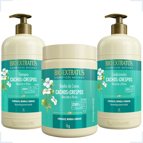 Bio Extratus Cachos E Crespos Shampoo Condicionador E Más 1k