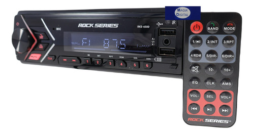 Autoestereo Bluetooth Rock Series Rks-650d Usb Sd Fm 50wx4