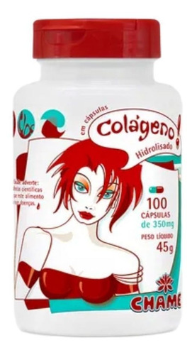 Colágeno Em Cápsulas Chamel 100 Cápsulas De 300mg