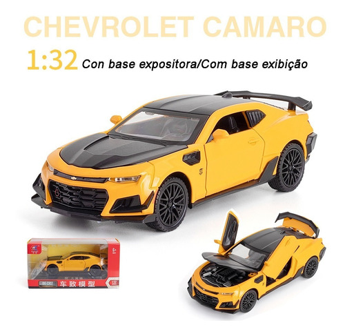 Chevrolet Camaro Miniatura Metal Coche Con Luz Y Sonido  [u]