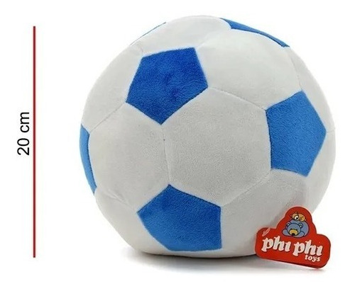 Imagen 2 de 3 de Phi Phi Toys Pelota De Fútbol Blanca Con Sonajero 2308