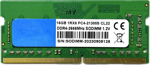 Memoria Ram Ddr4 16gb 2666mhz Sodimm 1.2v 1rx8