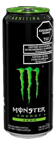 Monster Energy Green Zero Lata 12 Unidades X 473 Ml