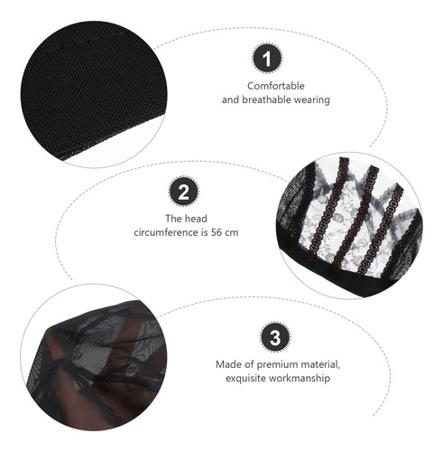 3 Peças Net Wig Premium, Ferramenta De Cuidado De Cabelo Lav