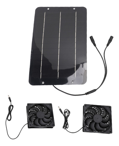 Kit De Ventiladores Solares De Escape Duales De 50 W Aliment