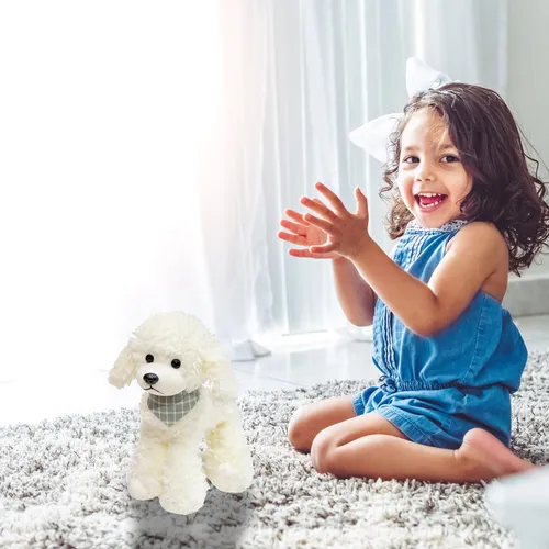 11 Inches Scarf Poodle Cute Dog Doll Plush Toy Simulated Dog