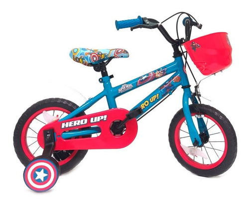 Bicicleta Urbana Rodado 14 Capitan America Original Marvel