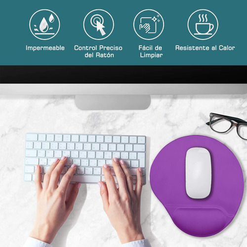 Mouse Pad Ergonómico Base, Alfombrilla De Ratón Con Soporte
