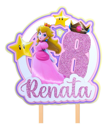 Cake Topper Peach 3d Topper Para Pastel Personalizable