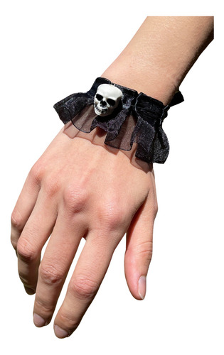 Choker Collar Brazalete Viuda Cotillon Disfraz Halloween