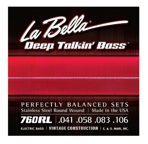 Cuerdas Bajo Eléctrico Deep Talkin' Bass 4 41-106 760rl