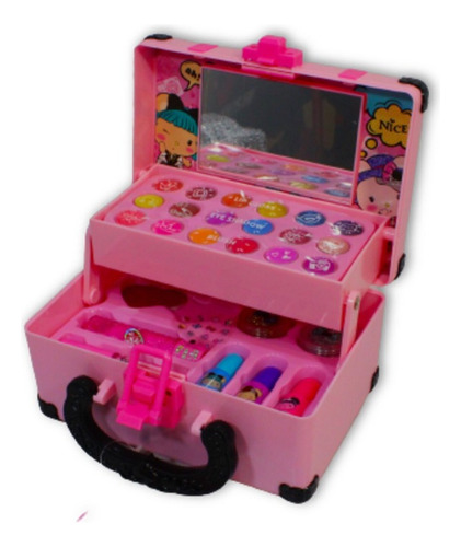 Cofre Con Set De Maquillaje/para Niñas/con Accesorios.