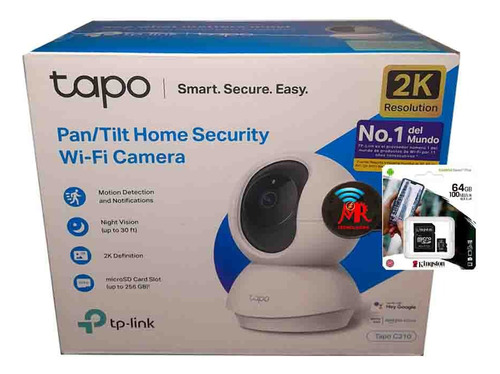 Camara  Smart Wifi 2k 3mp Tapo C210  + Memoria 64gb 