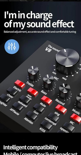 Tarjeta De Sonido Multifuncional Live V8 Us Audio Interface