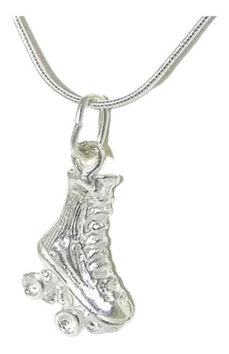 Imagen 1 de 5 de Conjunto Dije Patin Plata 925 + Cadena Clapton Garantía