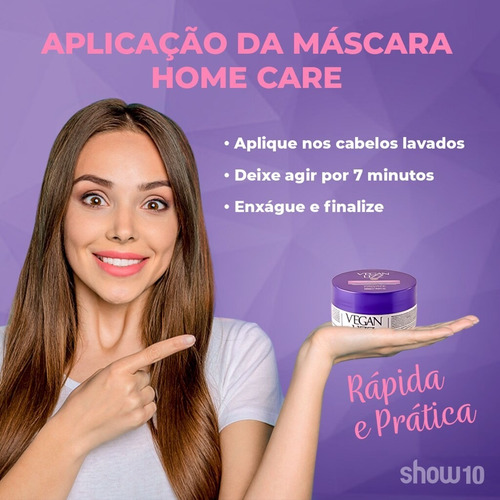 Imagem 4 de 5 de Máscara De Reconstrução Nutre E Hidrata Cabelo Liso Natural