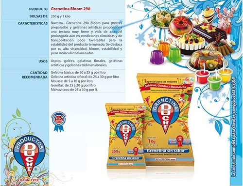 Imagen 2 de 2 de Grenetina Duché 290 Bloom 250gr
