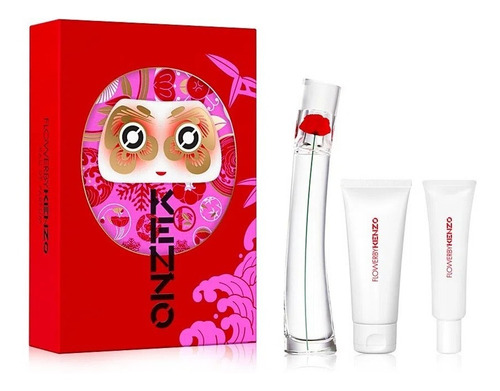 Set Perfume Kenzo Flower Daruma 50ml+ Crema Manos+body Lot