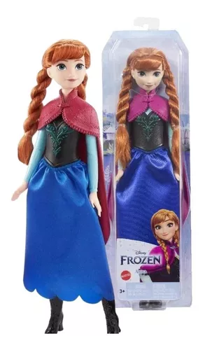 Boneca Princesa Anna Frozen 30cm Disney Original Mattel